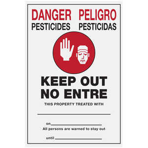 Pesticide Warning Sign, 21” x 14”
