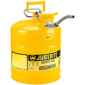 Justrite Type II AccuFlow Safety Can (Diesel), Yellow, 5-Gallon