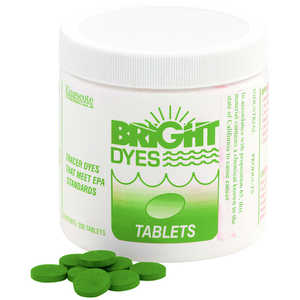 Bright Dyes FLT Yellow/Green Fluorescent Dye Tablets, 200 Ct. Bottle