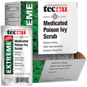 Tecnu Extreme Poison Ivy Scrub, 0.5 oz. Single-Use Packets, 50-Count Dispenser