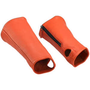 Leather Arm Chaps, Safety Orange, Regular Large