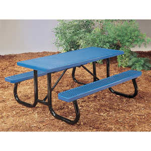 Kay Park Recreation J2 Series Plastisol Picnic Table, 6', Blue