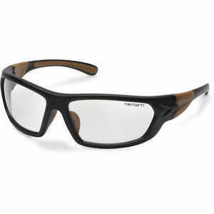 Clear Anti-Fog Lens, Black/Tan Frame, Carhartt Carbondale Safety Glasses