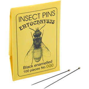 Black Enamel Insect Pins, Size 000, Box of 100