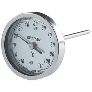 Reotemp Stainless Steel Bi-Metal Thermometer, 12”, -10°C to +110°C
