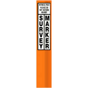 Fiberglass Survey Marker, “Survey”, Orange