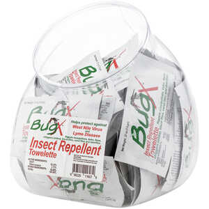 Bug-X Insect Repellent Towelettes, Fish Bowl of 50