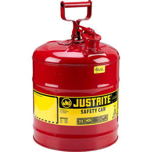 Justrite Type I Safety Can, 5-Gallon Gasoline Can