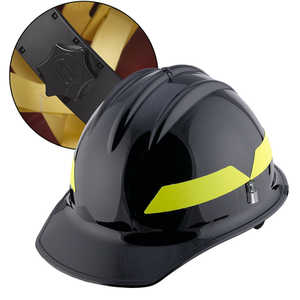 Black Cap, Bullard Wildland Fire Helmet with Ratchet Suspension