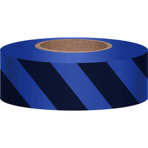 Blue/Black, Presco Stripe Vinyl Flagging, 1-3/16”W x 300’L