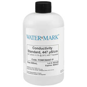 WaterMark NIST Traceable Conductivity Calibration Solution, Standard 447 µs/cm, 500ml
