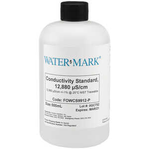 WaterMark NIST Traceable Conductivity Calibration Solution, Standard 12880 µs/cm, 500ml