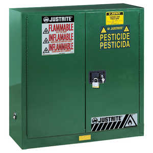 Justrite Pesticide Safety Cabinet, 30-Gallon Capacity